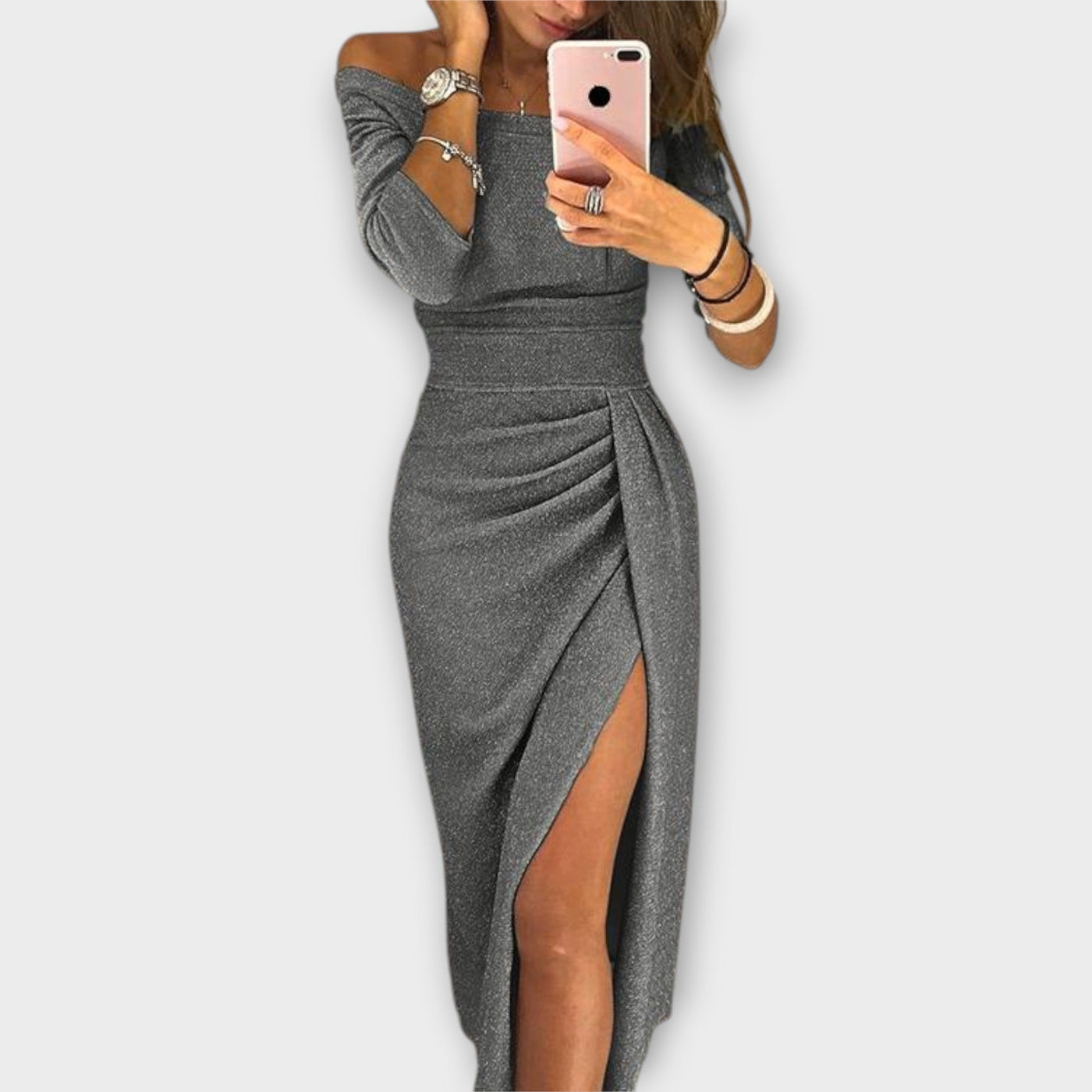 Lenny - Elegantes Off-Shoulder Kleid