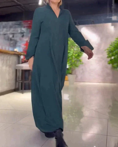 Matilda - Langärmliges Maxi Kleid