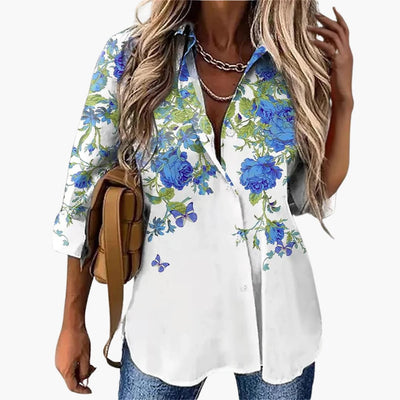Floral Casual Top für Damen - Sommerliches Blumenmuster
