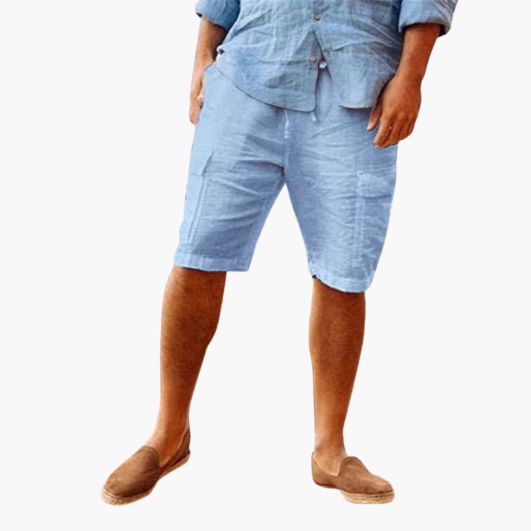 Herren Leinenshorts mit Seitentaschen für Sommerkleidung