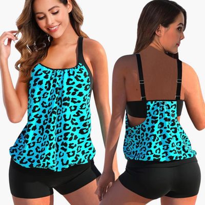 Tankini-Set für Damen - mit Bauchweg-Effekt und verstellbaren Trägern