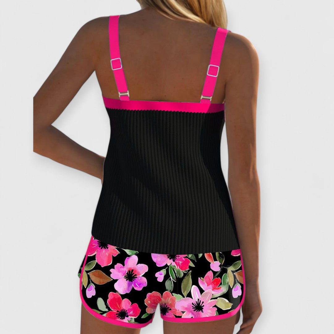 Isabelle | Bequemer Tankini mit Blumenmuster