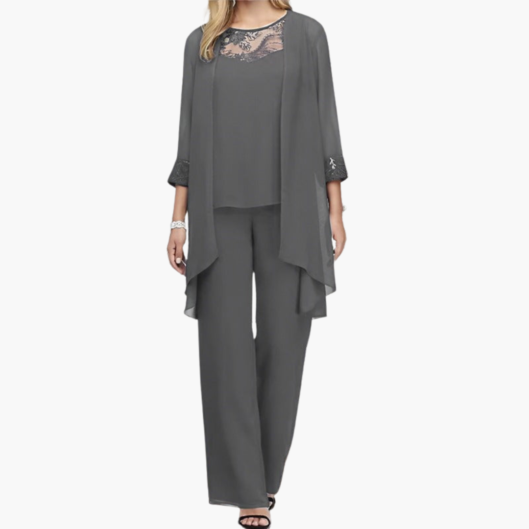 Dreiteiliges formelles Set für Frauen - elegante Kombination