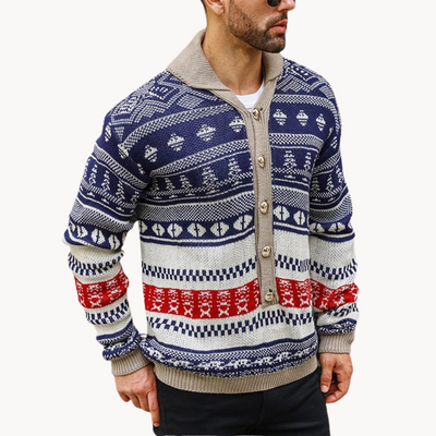 Derren - elegante warme Weste mit Schal für Herren