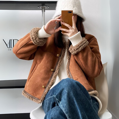 Fiona – Warme Lammfelljacke