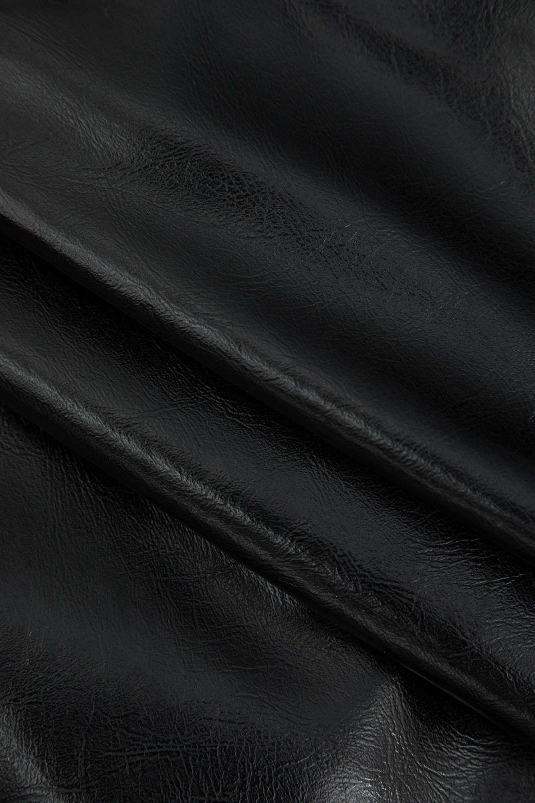 Danica | Eleganter Midirock mit asymmetrischem Kunstleder und Leinen-Design