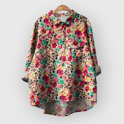 LAURA | Blumenbluse handgemacht