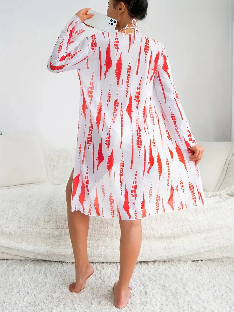 Adela® | Damen Sommer Badeanzug Set Strandkleid