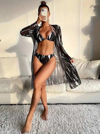 Adela® | Damen Sommer Badeanzug Set Strandkleid