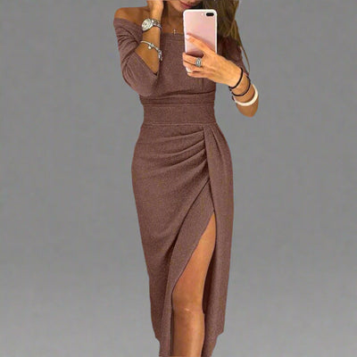 Eliza | Funkelndes Dinnerkleid mit elegantem Hüftschlitz