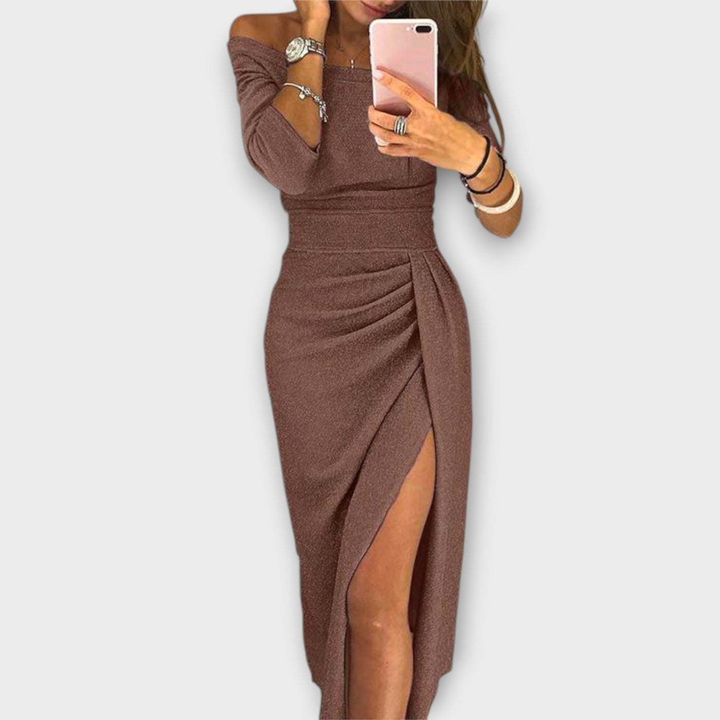 Lenny - Elegantes Off-Shoulder Kleid