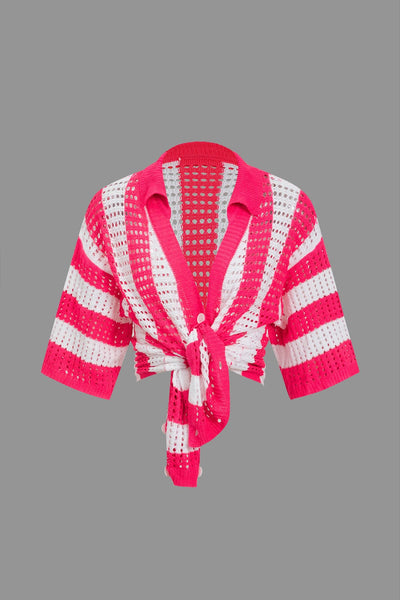 Noemi | Stylisches Häkel-Zweiteiler-Set mit Streifenmuster