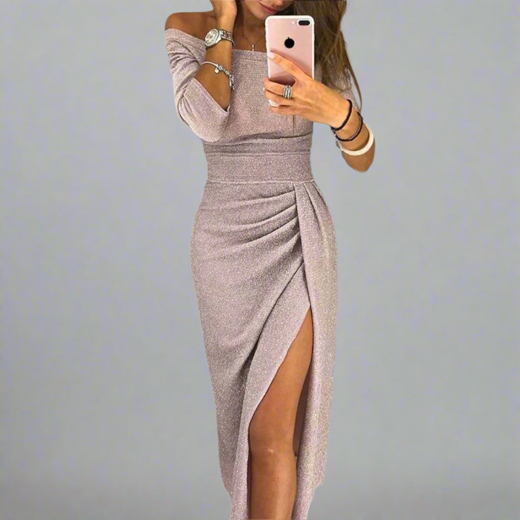 Eliza | Funkelndes Dinnerkleid mit elegantem Hüftschlitz