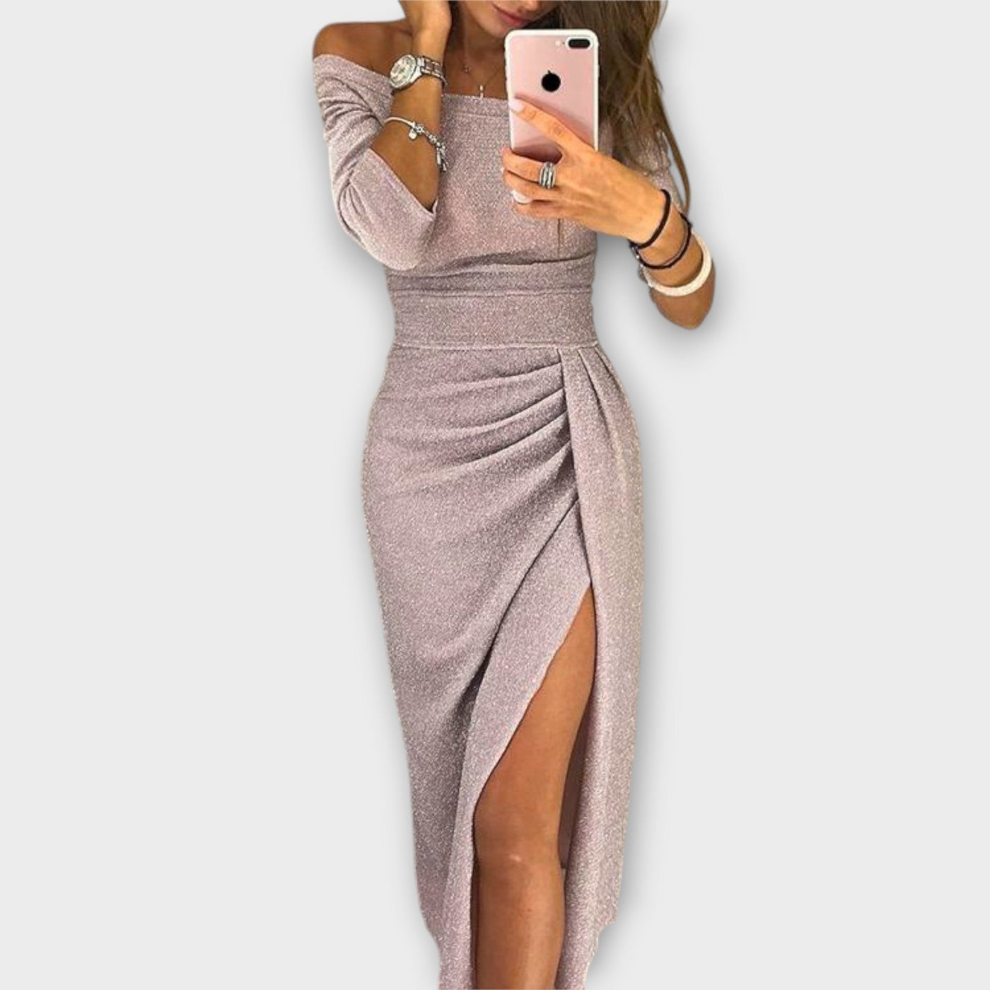 Lenny - Elegantes Off-Shoulder Kleid