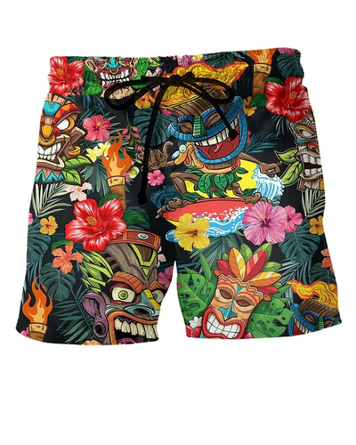 Herren Trendige Graffiti Badeshorts | Bequem und Schnell Trocknend