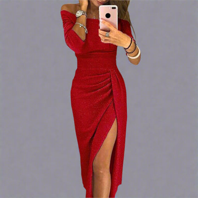 Eliza | Funkelndes Dinnerkleid mit elegantem Hüftschlitz