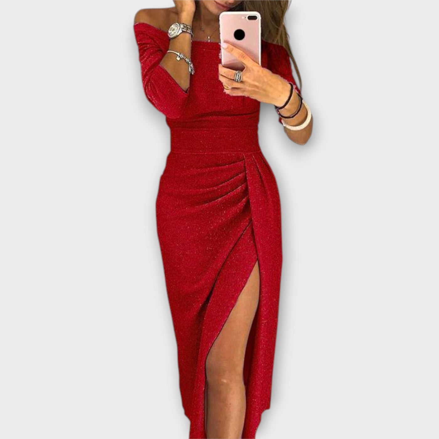 Lenny - Elegantes Off-Shoulder Kleid