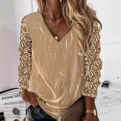 Talitha - Langarm Hemd Mit V Ausschnitt