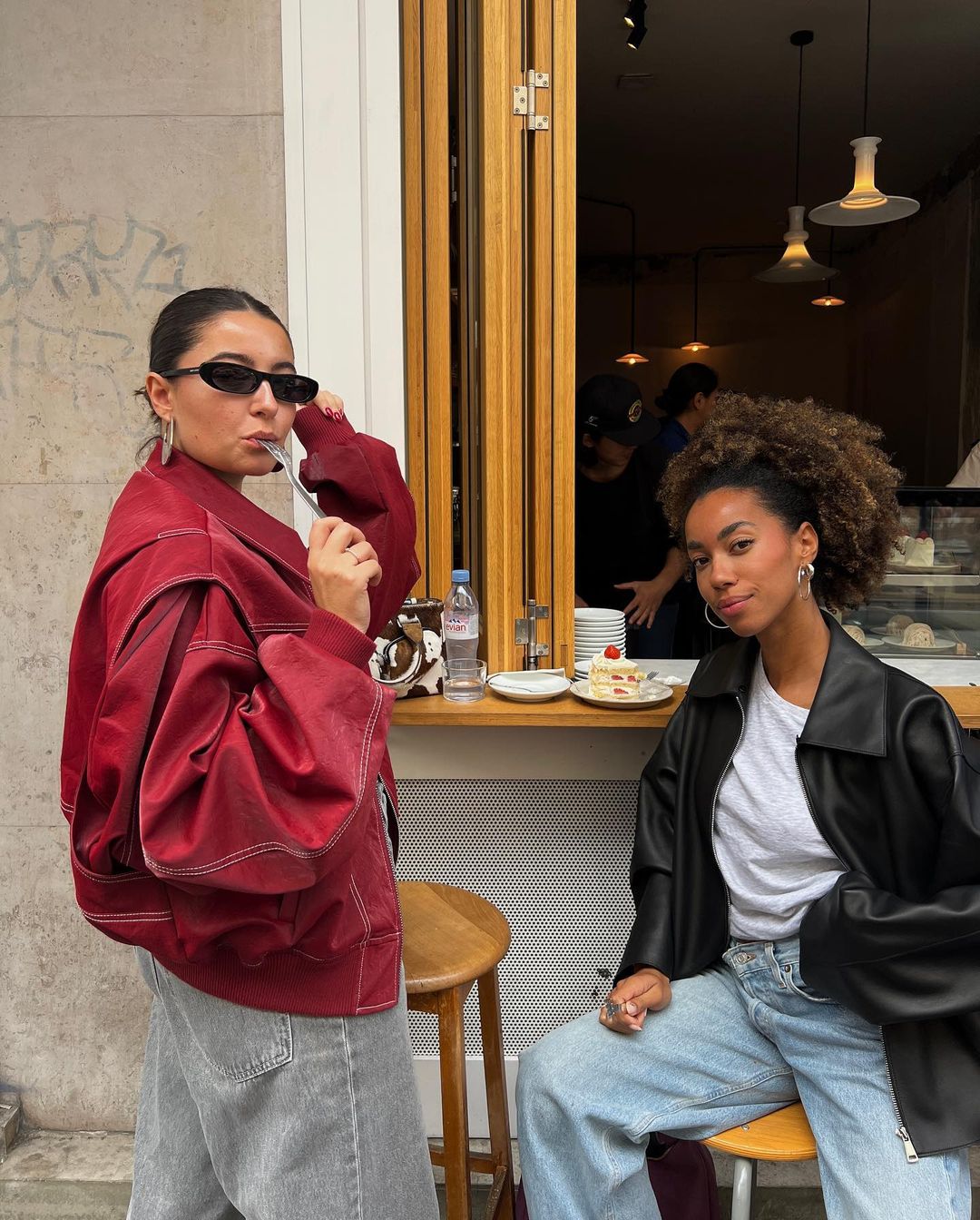 Jade | Übergroße Kontrastnaht Jacke