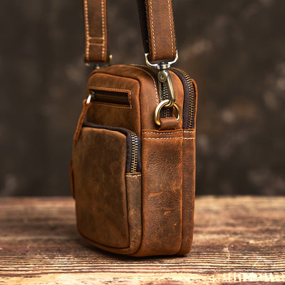 Henrik | Premium Rindsleder Vielseitige Hüft- und Umhängetasche