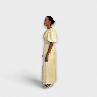 Josephine - Luftiges Maxikleid in strahlendem Hellgelb