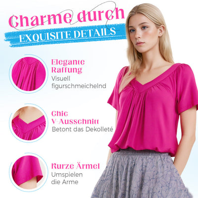 Lisbeth™ Schmeichelhaft Gefaltete Bluse