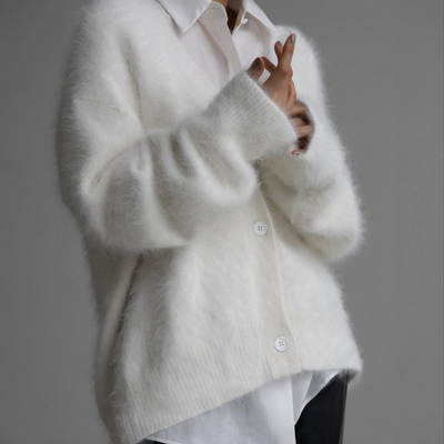 Damen Strickjacke mit V-Ausschnitt
