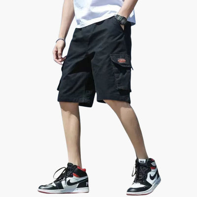 Herren Sommer Cargo Shorts mit Taschen und Reißverschluss