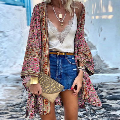Elegante Boho Strickjacke