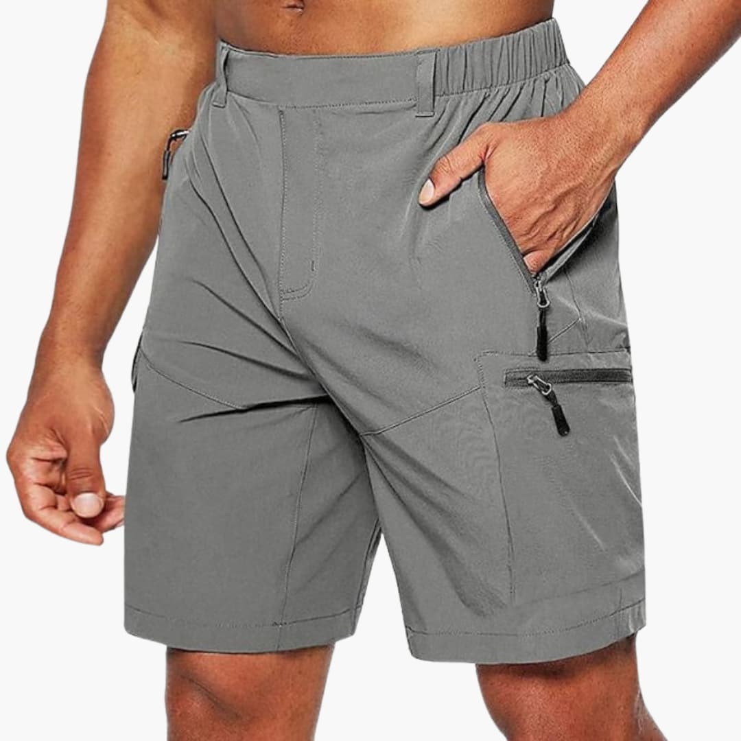 Herren Cargo Shorts mit Reißverschlusstaschen und Ripstop-Gewebe