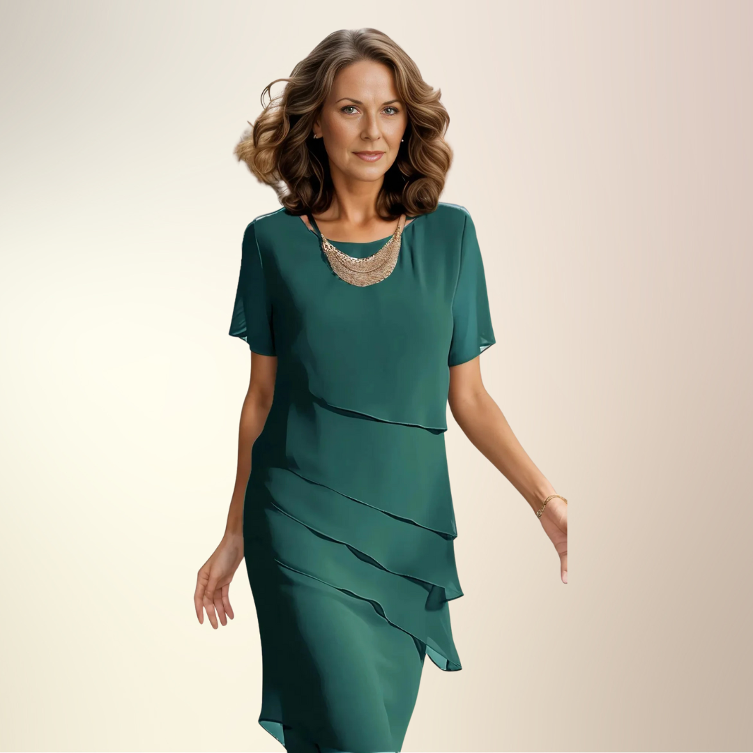 Johanna | Plissiertes Kleid aus Chiffon