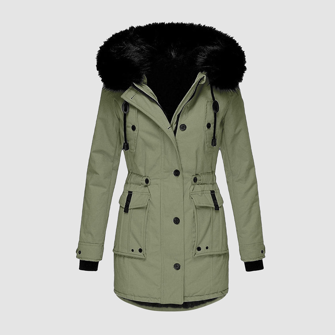 Winterparka mit Knöpfen für Damen