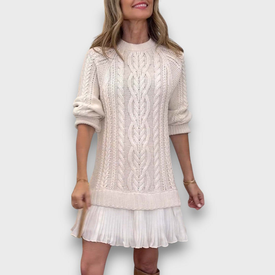 Valentina – Strickkleid mit Tüllsaum