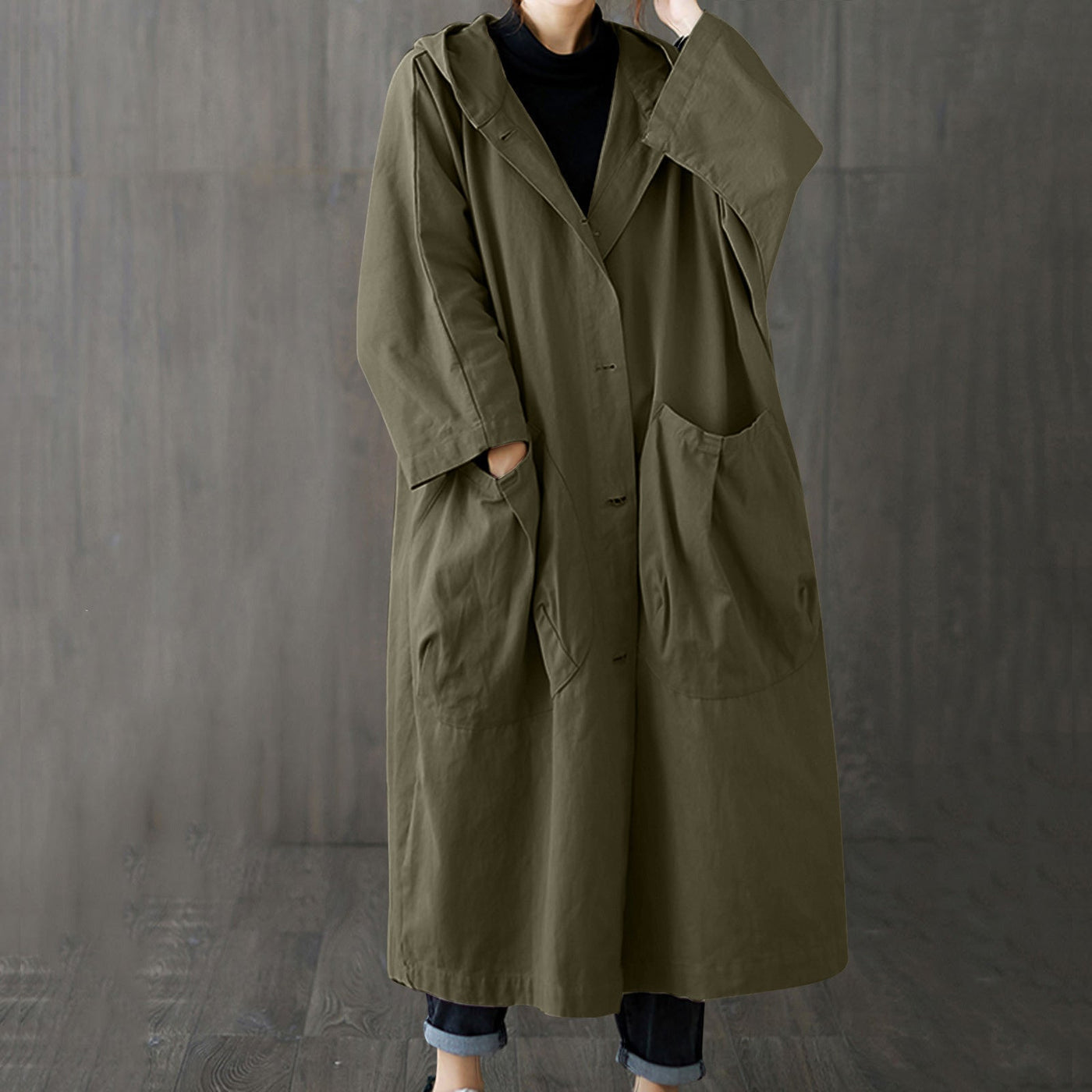 Vere | Winddichter Trenchcoat in Übergröße mit Taschen für Damen