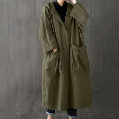 Vere | Winddichter Trenchcoat in Übergröße mit Taschen für Damen