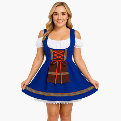 Dirndl kleid mit Spitzendetails für Damen - Oktoberfest 2025