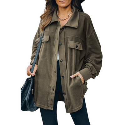 Strickjacke mit Fleece – Stilvolles Jacken-Shirt für Damen