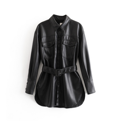 Leder Trenchcoat für Damen  – Stilvoll & Zeitlos