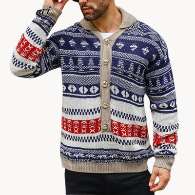 Derren - elegante warme Weste mit Schal für Herren