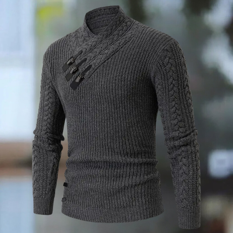 Galen - Langärmeliger Strickpullover