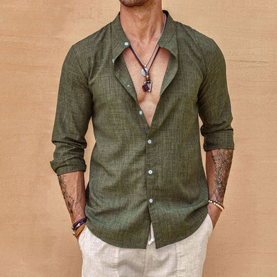 Eberhard | Hemd aus mühelosem Leinen und Baumwolle