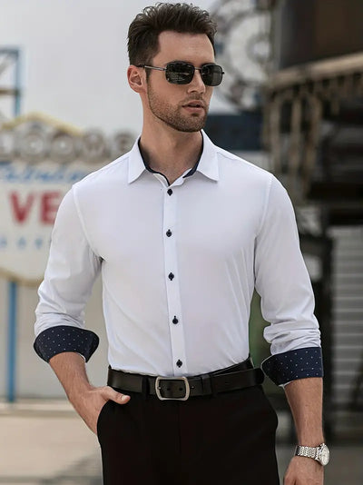 Alexander | Elegantes Businesshemd mit Kontrastdetails