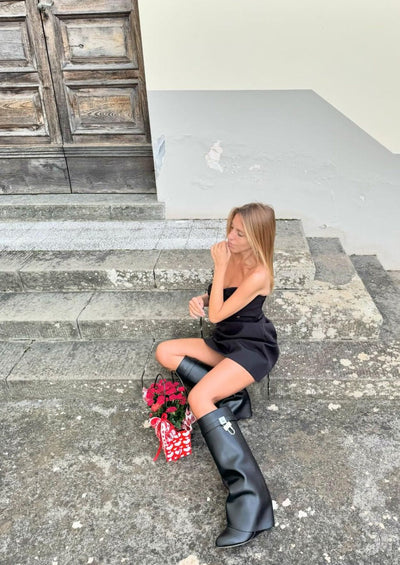 Sophie | Hochwertige Hilary-Stiefel aus Schwarzem Rindsleder – Eleganz und Qualität