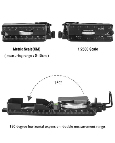 Multifunktioneller militärischer Zielkompass mit Neigungsmesser