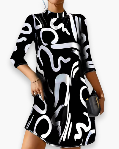 Damen Stilvolles Herbstkleid | Knielang