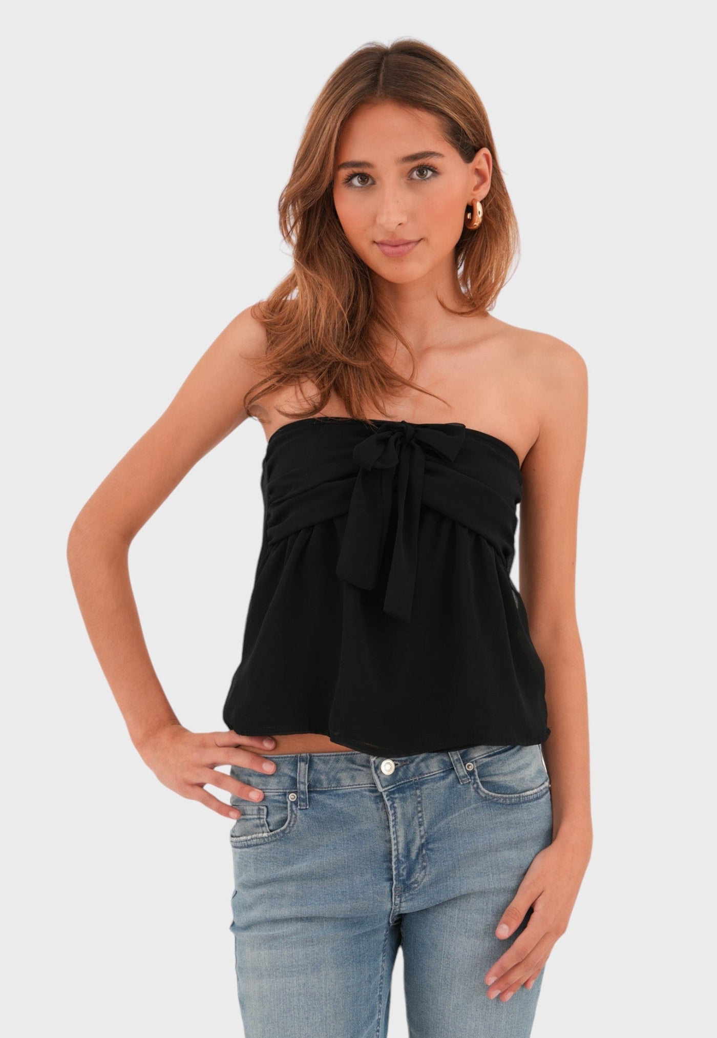 Anna | Elegantes Top Schwarz
