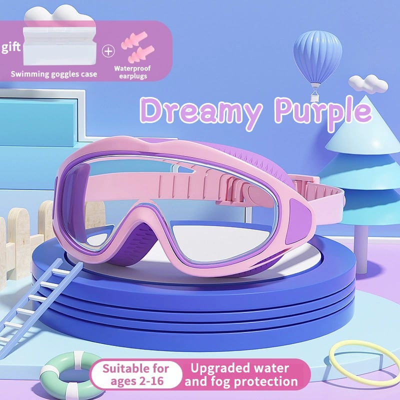 Letzter-Tag-Aktion: 49 % Rabatt auf wasserdichte und beschlagfreie HD-Schwimmbrillen für Kinder mit großem Rahmen
