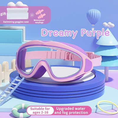 Letzter-Tag-Aktion: 49 % Rabatt auf wasserdichte und beschlagfreie HD-Schwimmbrillen für Kinder mit großem Rahmen