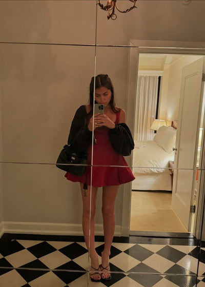 Vivienne | Kleid - Karmesinrot