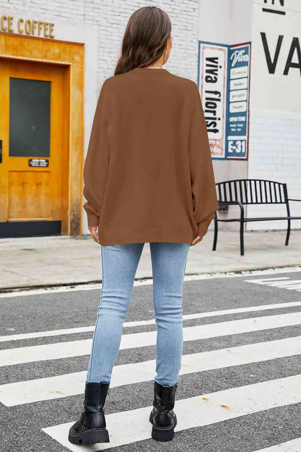 Mckayla - Langarm-Pullover mit Rundhalsausschnitt